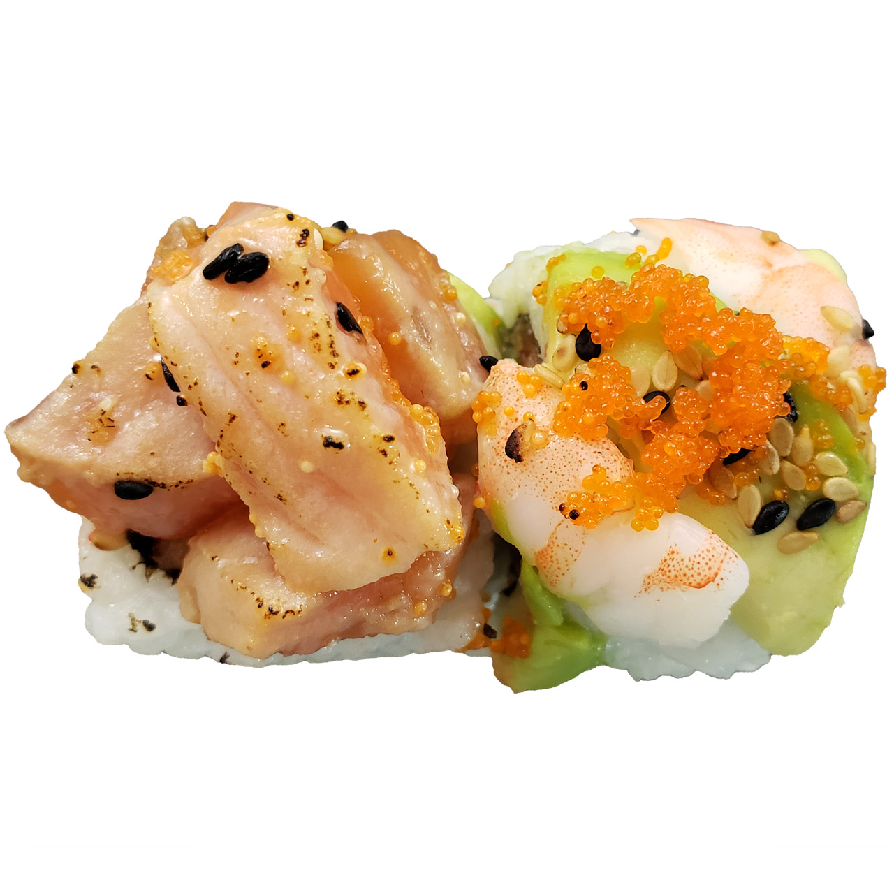Sushi - Saumon Flambé & Crevette - Torched Salmon & Shrimp